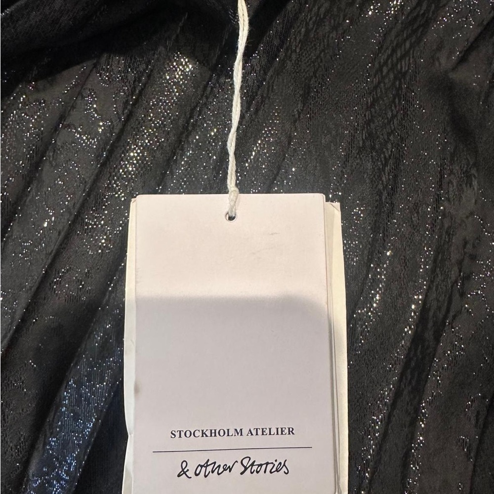 Stockholm Atelier black pleated dress